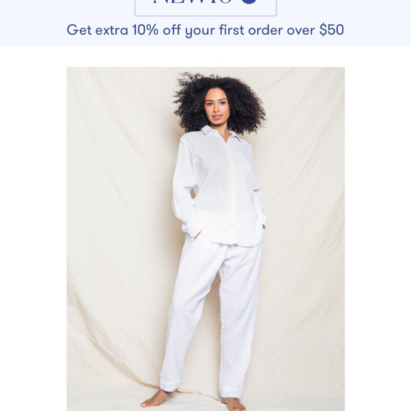 New with tags. PETITE PLUME White Gauze Drawstring Pants - Picture 1 of 6